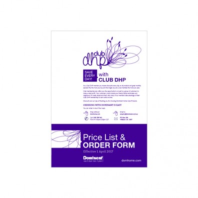 Club DHP Member Price List & Order Form